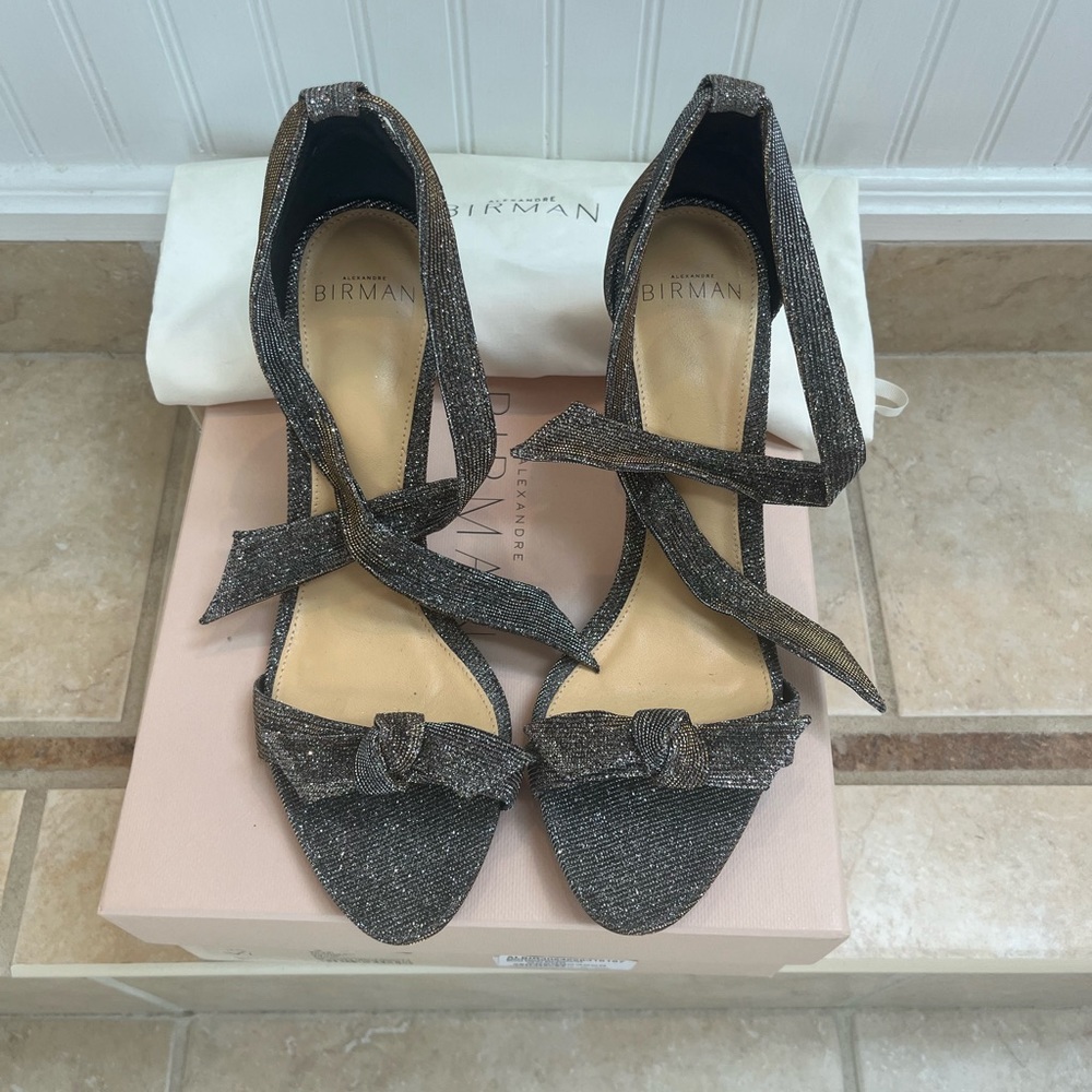 Alexandre Birman Clarita Bow Stellar fabric covered Sandals 38